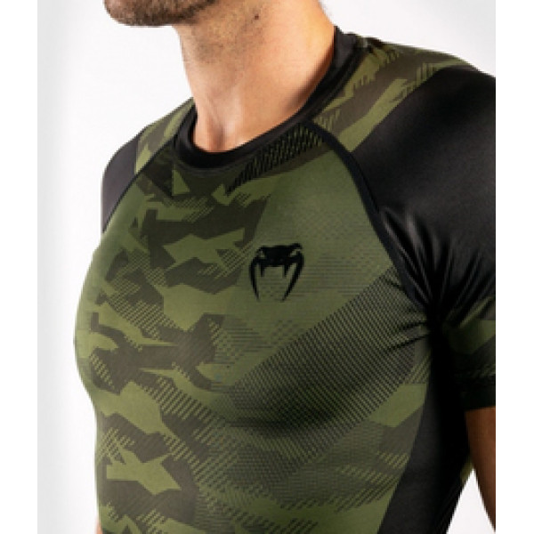 Рашгард Venum Trooper Rashguard Short Sleeves Forest Camo Black