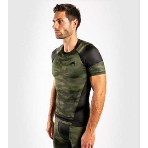 Рашгард Venum Trooper Rashguard Short Sleeves Forest Camo Black