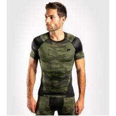 Рашгард Venum Trooper Rashguard Short Sleeves Forest Camo Black