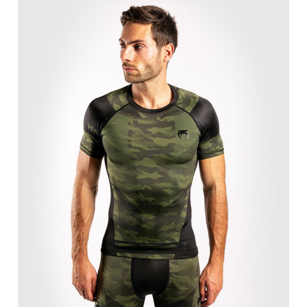 Рашгард Venum Trooper Rashguard Short Sleeves Forest Camo Black