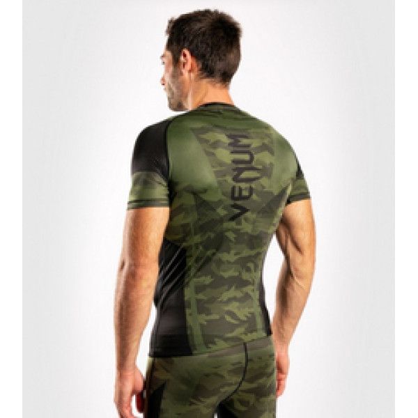 Рашгард Venum Trooper Rashguard Short Sleeves Forest Camo Black