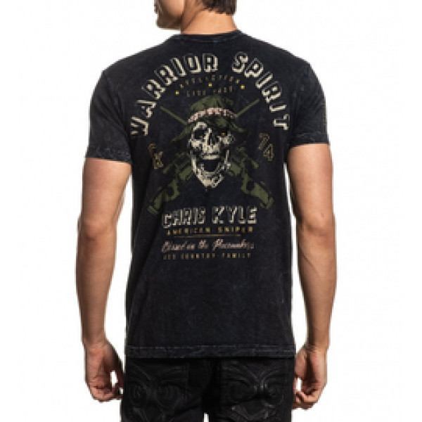 Футболка Affliction CK Valor SS Tee Black Lava Wash