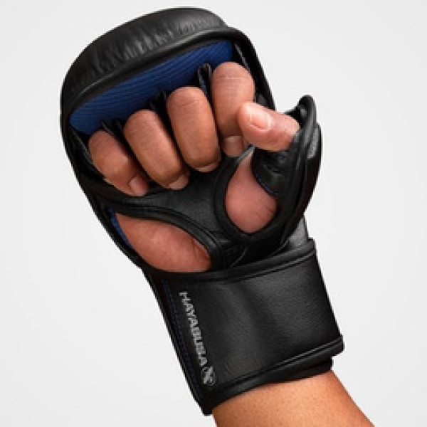 Гибридные перчатки для MMA Hayabusa T3 7oz Hybrid Gloves - Black Blue