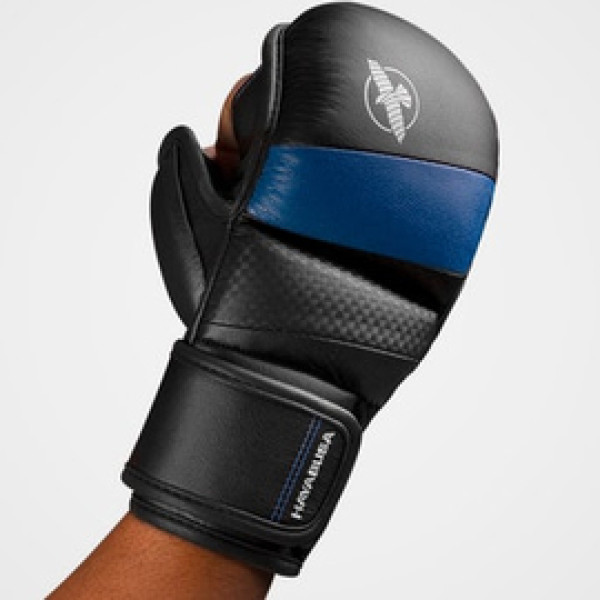 Гибридные перчатки для MMA Hayabusa T3 7oz Hybrid Gloves - Black Blue