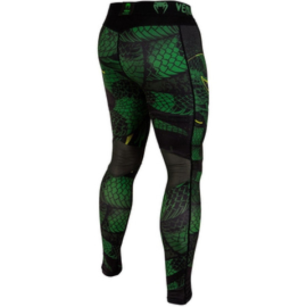 Компрессионные штаны Venum Green Viper Spats Black Green