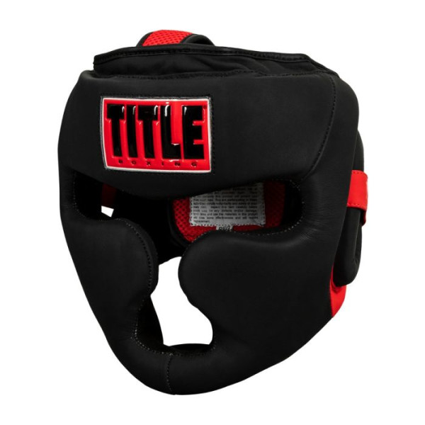 Шлем Title Leather Solar Headgear Black Red