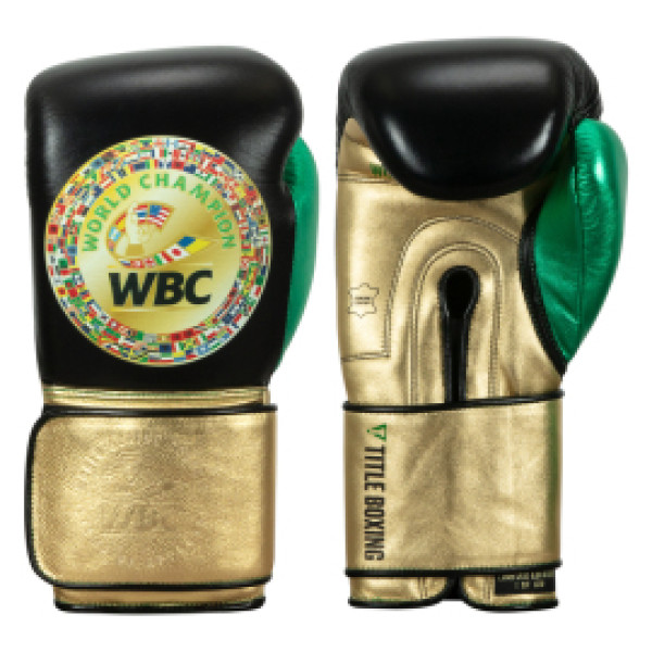 Боксерские перчатки Title WBC Green Belt Training Gloves 1.0 Black Green