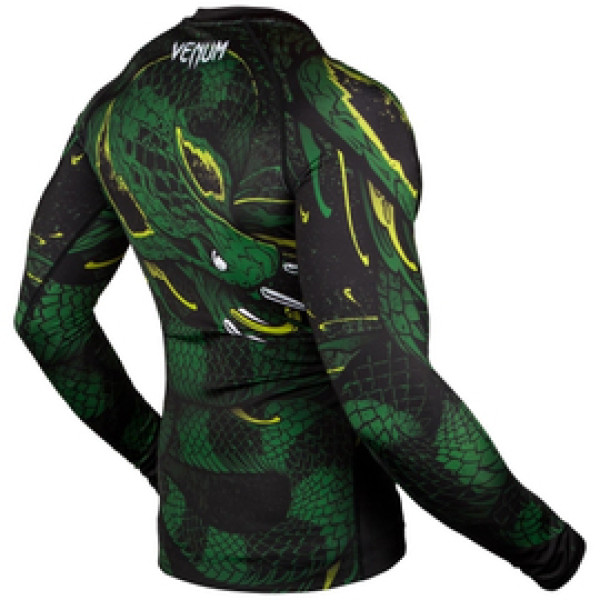 Рашгард Venum Green Viper Rashguards Long Black Green