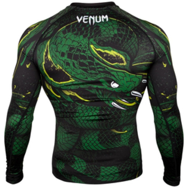 Рашгард Venum Green Viper Rashguards Long Black Green