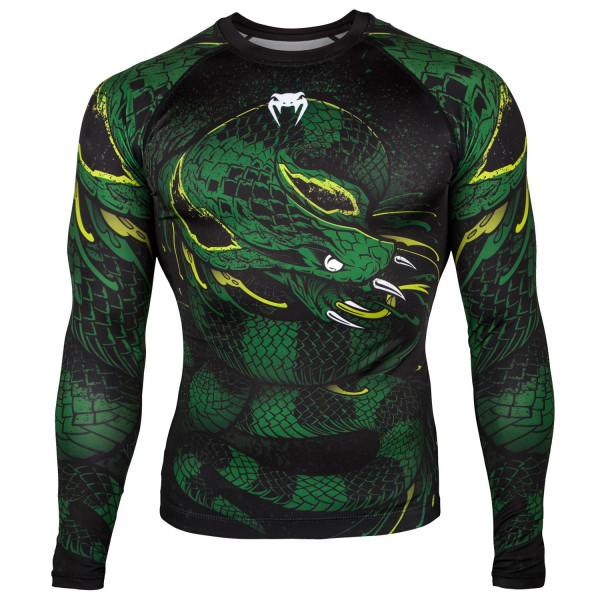 Рашгард Venum Green Viper Rashguards Long Black Green