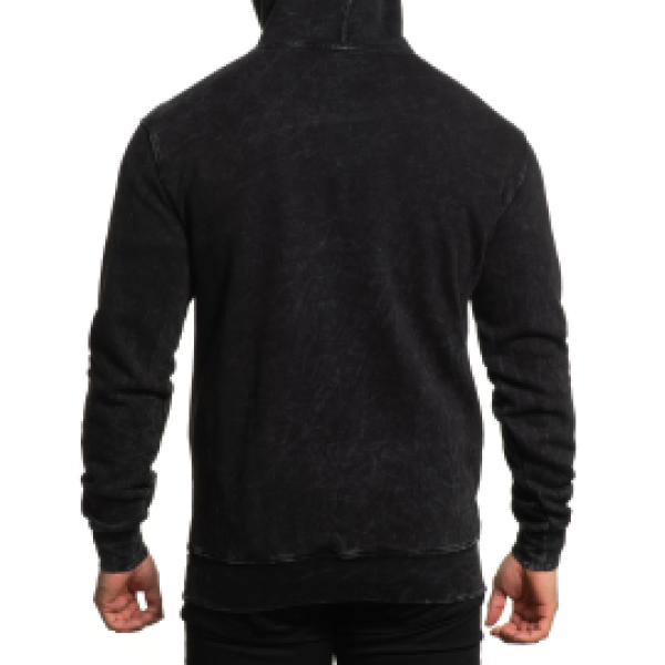 Толстовка-пуловер Affliction Ride or Die Po Hood Black Lava Wash