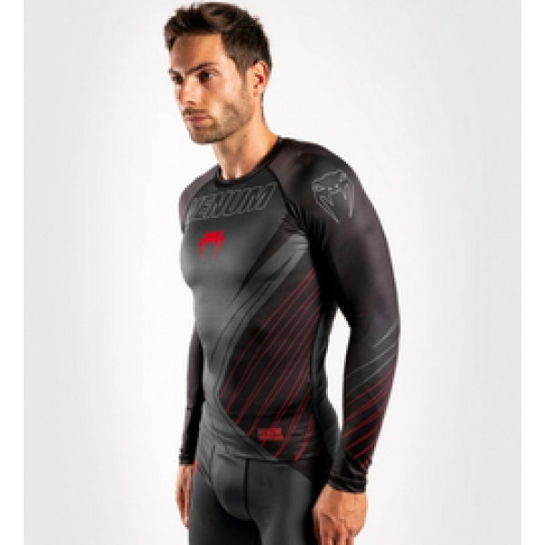 Рашгард с длинным рукавом Venum Contender 5.0 Rashguard Black Red