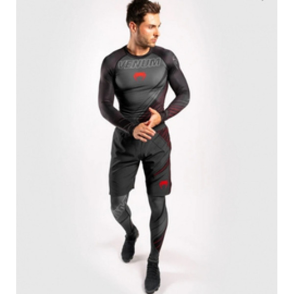 Рашгард с длинным рукавом Venum Contender 5.0 Rashguard Black Red