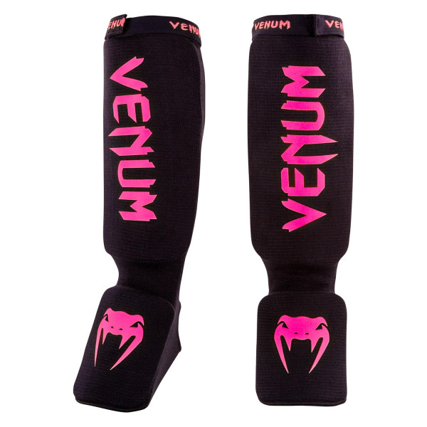 Защита голени и голеностопа Venum Kontact Shinguards - Cotton Neo Pink