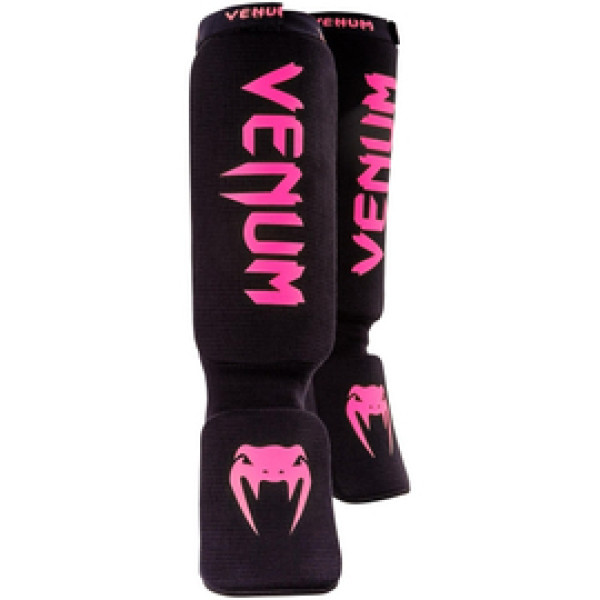 Защита голени и голеностопа Venum Kontact Shinguards - Cotton Neo Pink