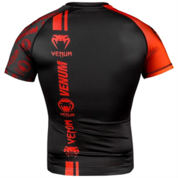 Рашгард Venum Logos Short Sleeves Rashguard Black Red