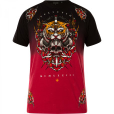 Футболка Affliction Mens Mortal Temple Short Sleeve Tee Black Dirty Red