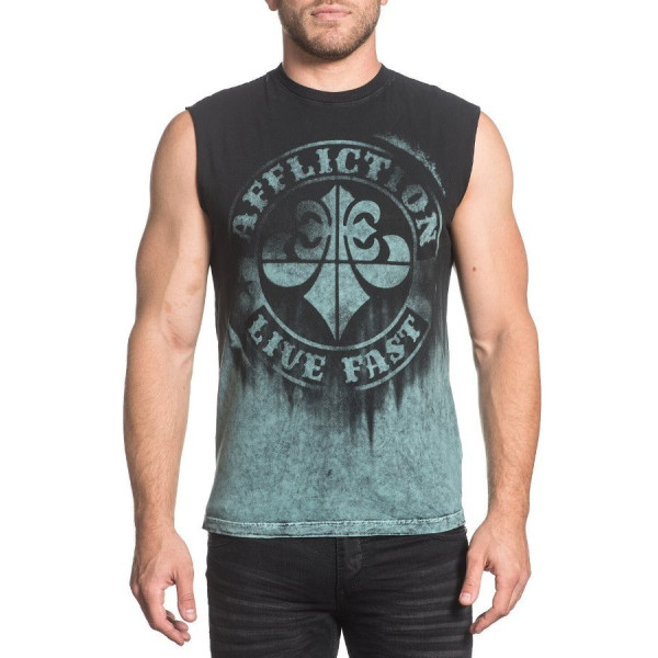 Двусторонняя безрукавка Affliction Tarnished Divio Reversible Muscle Tee