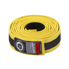 Детский пояс для кимоно Peresvit BJJ Belt Kid's Yellow Black Stripe
