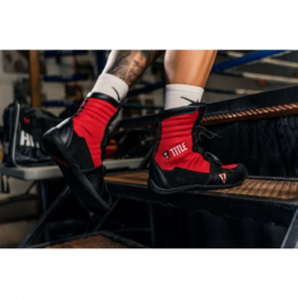 Боксерки Title Ring Freak Boxing Shoes Black Red