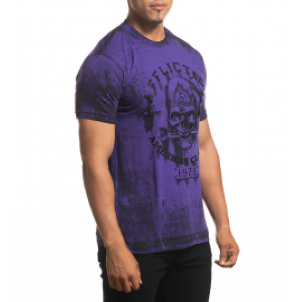 Футболка Affliction AC Iron Grease A24270 Arctic Purple