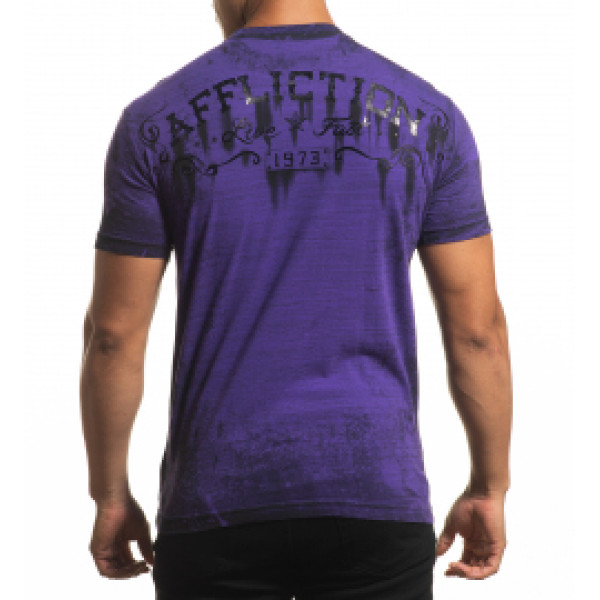 Футболка Affliction AC Iron Grease A24270 Arctic Purple