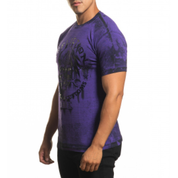 Футболка Affliction AC Iron Grease A24270 Arctic Purple