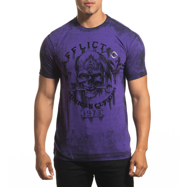 Футболка Affliction AC Iron Grease A24270 Arctic Purple