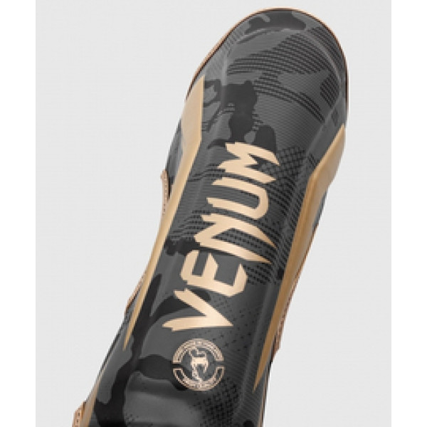 Защита голени Venum Elite Shinguards Dark Camo Gold