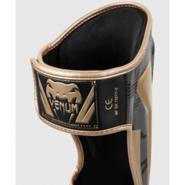Защита голени Venum Elite Shinguards Dark Camo Gold