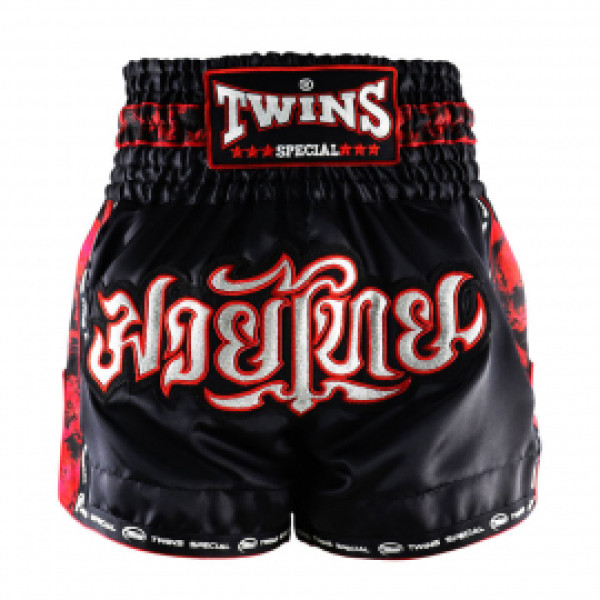 Шорты для тайского бокса Twins TBS-SK1 Skull Black