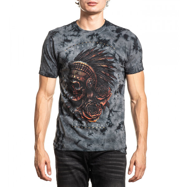 Футболка Affliction Forget In Obsidan SS Tee Doom Wash
