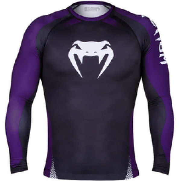 Рашгард Venum No Gi IBJJF Approved Rash Guard Black Purple