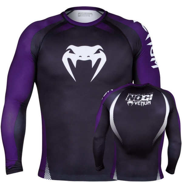 Рашгард Venum No Gi IBJJF Approved Rash Guard Black Purple