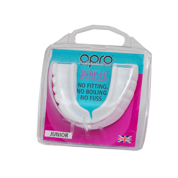 Капа боксерська OPRO Junior Snap-Fit White (art.002143010)