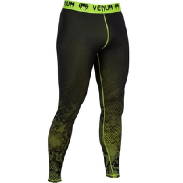 Компрессионные штаны Venum Fusion Compression Spats Black Yellow