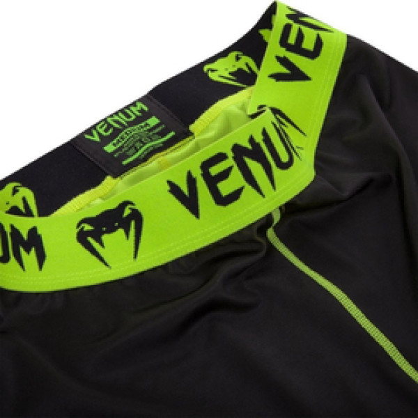 Компрессионные штаны Venum Fusion Compression Spats Black Yellow