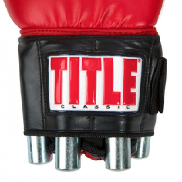 Снарядные перчатки с утяжелителями Title Classic Power Weight Bag Gloves Red Black