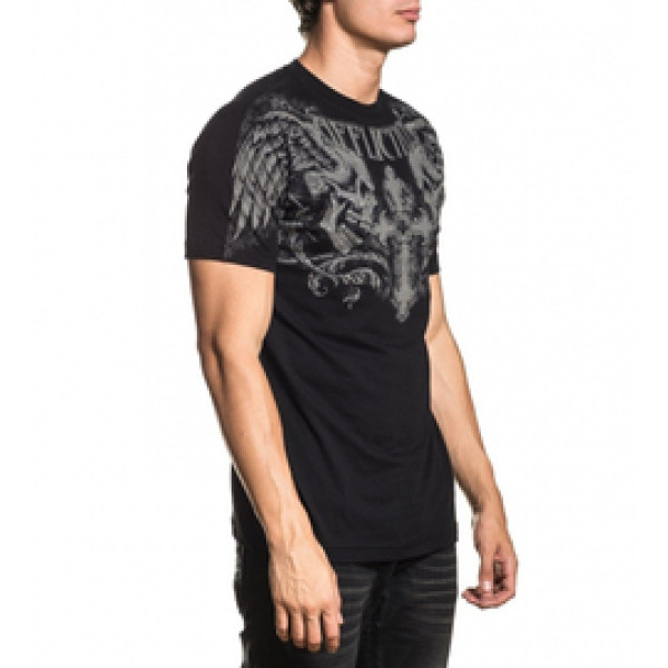 Футболка Affliction Winged Up SS Tee Black