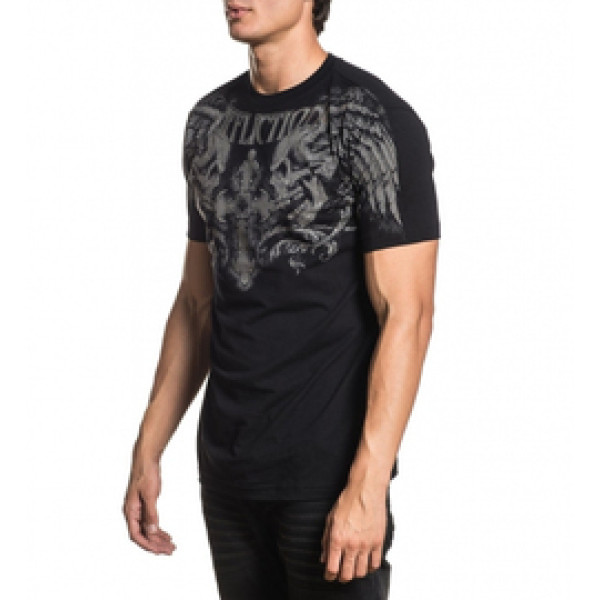Футболка Affliction Winged Up SS Tee Black