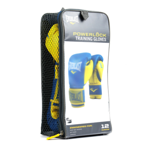Боксерські рукавиці Everlast Powerlock Training Gloves Blue Yellow
