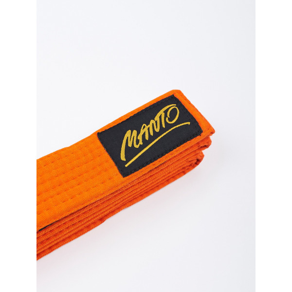 Дитячий пояс для кімоно MANTO Kids Belt BJJ Tag Orange
