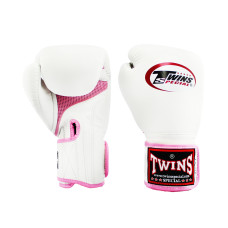 Боксерські рукавиці Twins Velcro Mesh Edition BGVLA1 White Pink