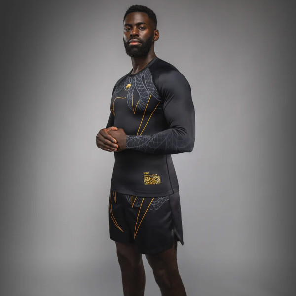 Рашгард Venum Serpenti Long Sleeve Rashguard Black Silver Gold