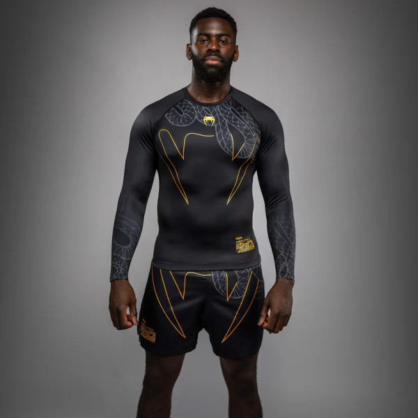 Рашгард Venum Serpenti Long Sleeve Rashguard Black Silver Gold