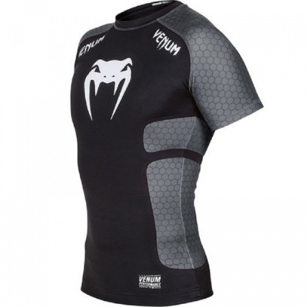 Рашгард Venum Absolute Short Sleeves Black Grey