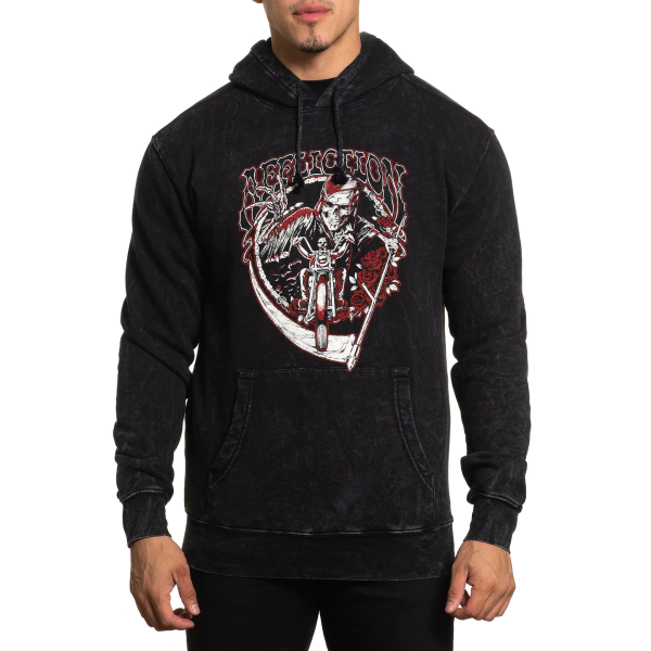 Худі-пуловер Affliction Ride or Die Po Hood Black Lava Wash