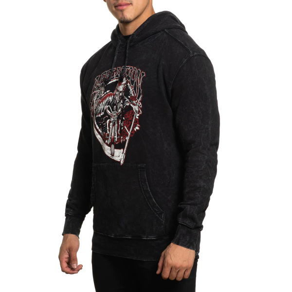Худі-пуловер Affliction Ride or Die Po Hood Black Lava Wash