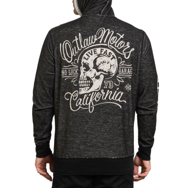 Худі Affliction Awakening Light Reversible Zip Hood Off White Black