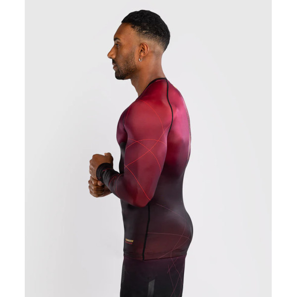 Рашгард Venum Tactical XT Men's Long Sleeve Rashguard - Black/Burgundy/Gold